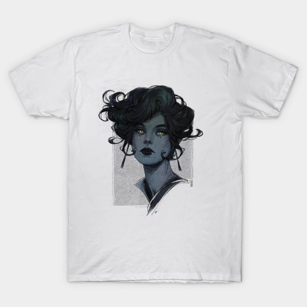 Snake Maiden T-Shirt by Dimary